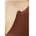 Гольф жіночий у рубчик Кільце колір коричневий 11598