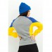 Світшот жіночий з синьо-жовтими рукавами 12089