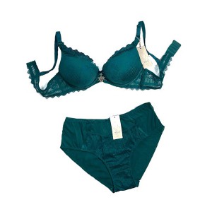 Комплект нижньої білизни смарагдовий з пуш-ап Weiyesi 01201