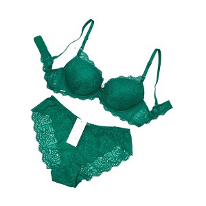 Комплект нижньої білизни зелений з пуш-ап Weiyesi 01160