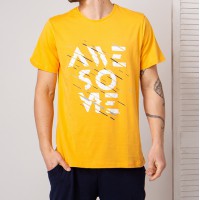 Мужская футболка желтая 4759