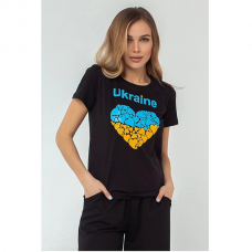 Футболка женская Украинка черная 10590