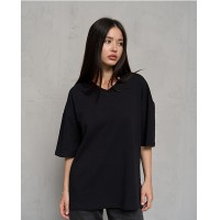 Футболка жіноча однотонна чорна 19661