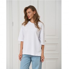 Футболка жіноча однотонна біла 19664