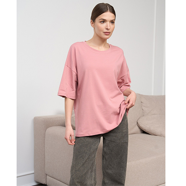 Футболка жіноча однотонна чорна 19661 Футболка жіноча однотонна чорна 19661