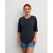 Футболка жіноча однотонна темно-сіра 19677