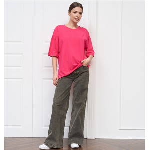 Футболка жіноча однотонна фуксія 19678