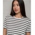 Футболка жіноча біла в смужку 19679