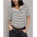 Футболка жіноча біла в смужку 19679