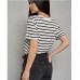 Футболка жіноча біла в смужку 19679