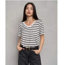 Футболка жіноча біла в смужку 19681