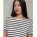 Футболка жіноча біла в смужку 19679