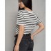 Футболка жіноча біла в смужку 19679