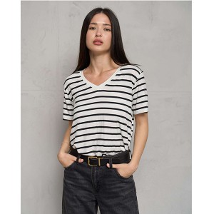 Футболка жіноча біла в смужку 19685