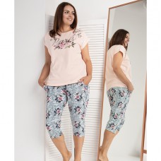 Пижама женская цветочные капри 5280