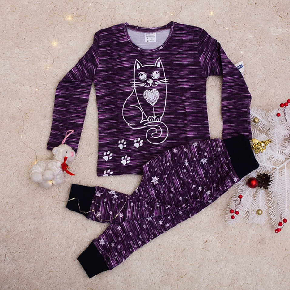 Пижама для девочки Кошка 5848 Пижама для девочки Кошка 5848