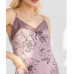 Сорочка женский розовая с цветочным принтом 7036