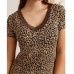 Рубашка жіноча Леопардова коричнева Nicoletta 7487