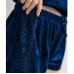 Жіноча піжама із шортами синя 7609