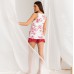 Женская пижама с шортами Цветочная 7615