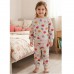 Піжама для дівчинки бежева Полуниці штани та джемпер 20310 Піжама для дівчинки бежева Полуниці штани та джемпер 20310