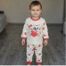 Пижама для девочки белая Котики штаны и джемпер 20339 Пижама для девочки белая Котики штаны и джемпер 20339