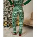 Жіноча піжама штани та кофта Новорічна зелена 14923