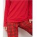 Жіноча піжама штани та кофта Ангел червона 14933