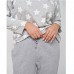 Піжама жіноча кофта та штани сіра в зірочку 14949