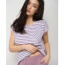 Піжама жіноча шорти і футболка в смужку 15058