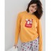 Пижама женская с штанами желтая 10017