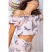 Комплект женский шорты и топ Метелики св-рожевий 11009