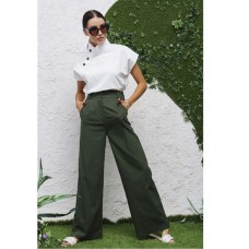 Комплект штани та футболка біло-зелений 11199