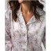 Піжама жіноча сорочка та штани Квіти 11440