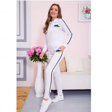 Жіночий спортивний костюм білий 11481