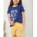 Комплект для дівчинки з шортами синя Ozkan 13255