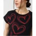Комплект жіночі капрі та футболка Сердце Туреччина 13311