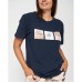 Комплект жіночий шорти та футболка сині Туреччина 13584