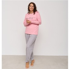 Комплект жіночий штани та джемпер рожевий 13646