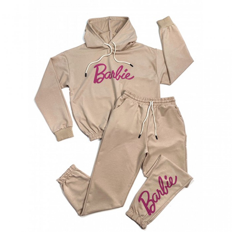Жіночий Спортивный костюм Barbie бежевий 13756 Жіночий Спортивный костюм Barbie бежевий 13756