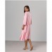 Нічна Сорочка з халатом для вагітних рожева 13773