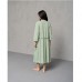 Нічна Сорочка з халатом для вагітних зелена 13776