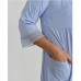 Нічна Сорочка з халатом для вагітних блакитний 13782