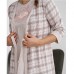 Нічна Сорочка з халатом для вагітних бежева 13784