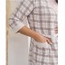 Нічна Сорочка з халатом для вагітних бежева 13784