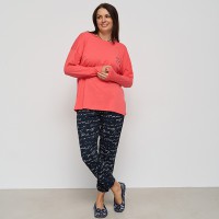 Піжама жіноча джемпер та штани з написами 14601