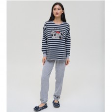 Жіноча піжама штани та кофта в смужку 14608
