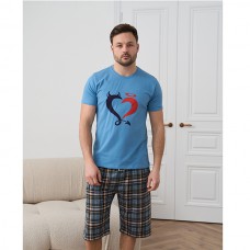Комплект чоловічий футболка та шорти Сердце 15285