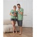 Піжама жіноча шорти і футболка Сердце зелена 15301
