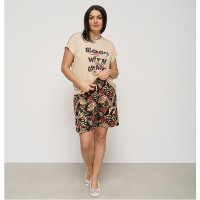 Піжама жіночий шорти та футболка з Написом 15305